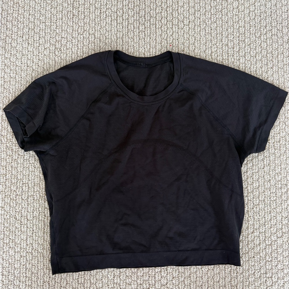 lululemon athletica Black Short Sleeve Crewneck Tee